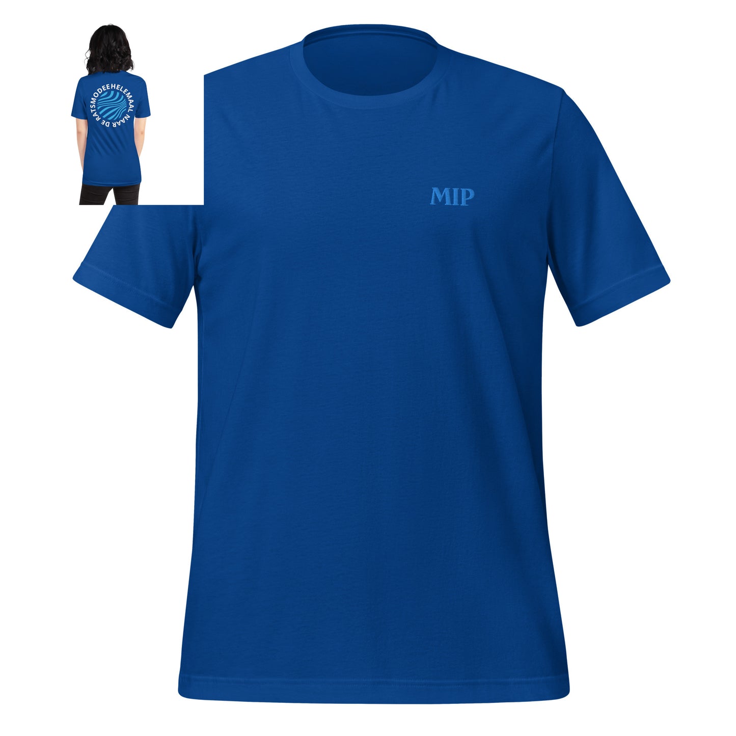 HELEMAAL NAAR DE RATSMODEE T-SHIRT BLAUW VROUW