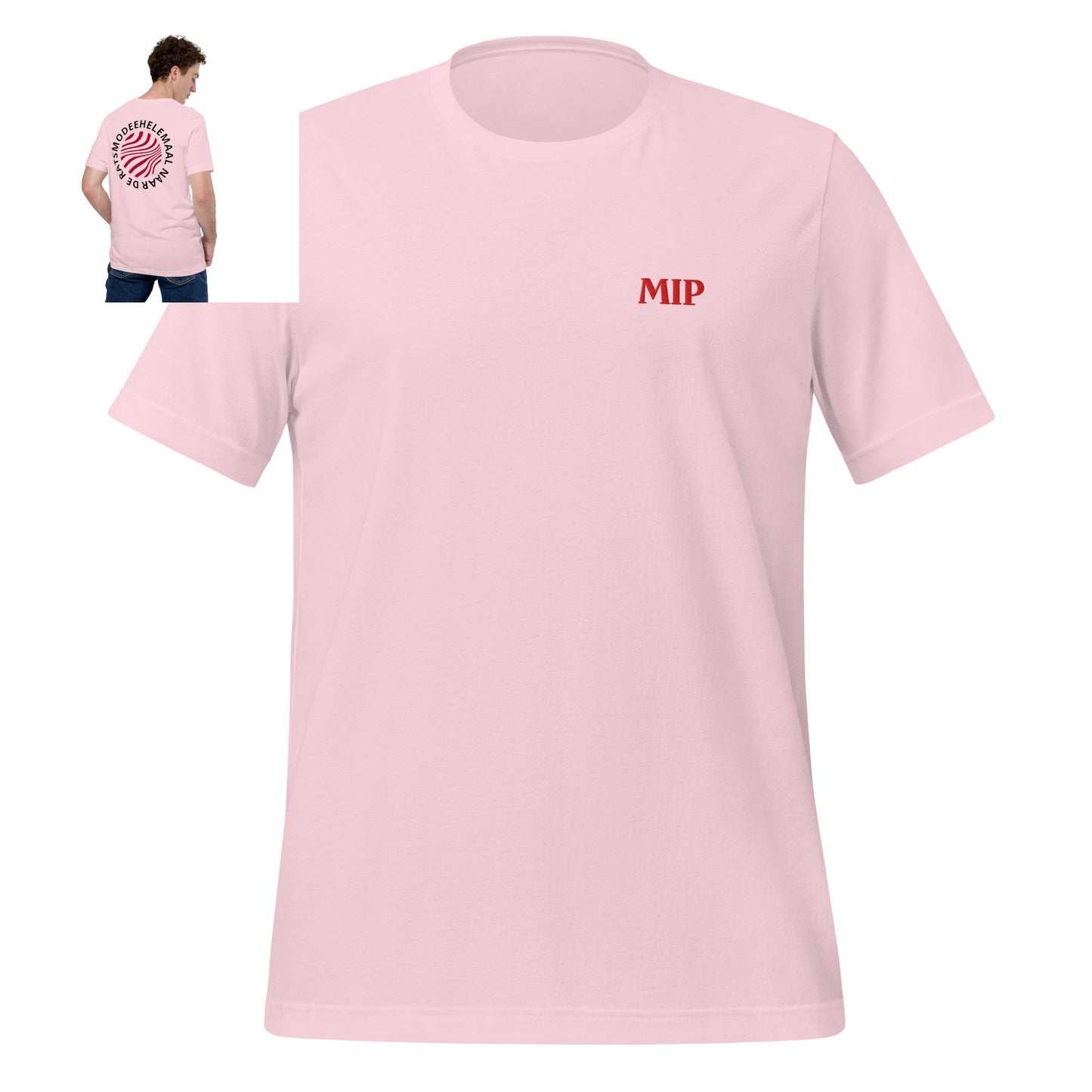 HELEMAAL NAAR DE RATSMODEE T-SHIRT ROZE MAN