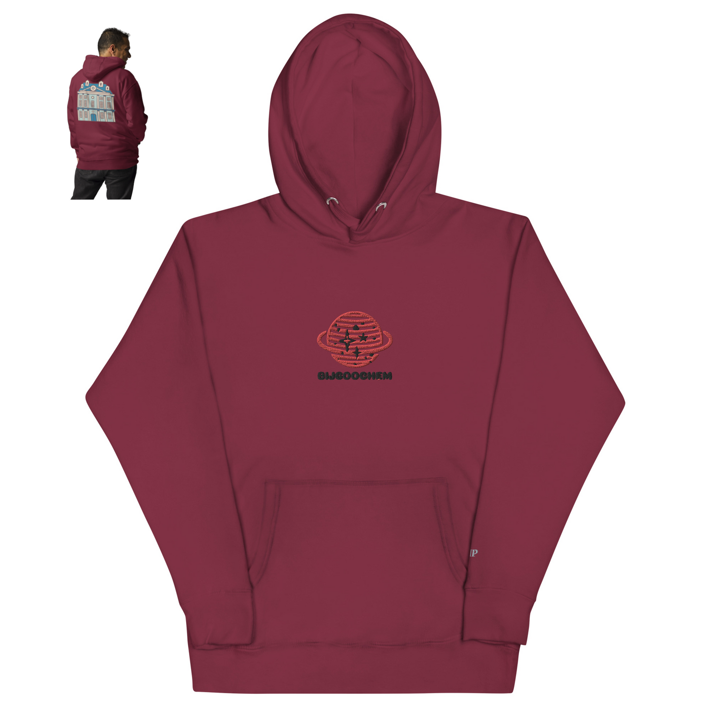 BIJGOOCHEM HOODIE BORDEAUX MAN