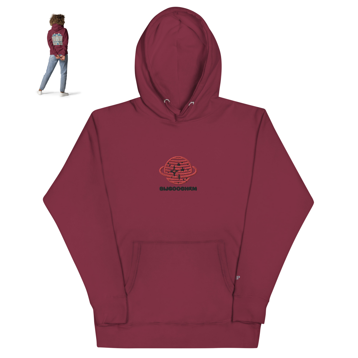 BIJGOOCHEM HOODIE BORDEAUX VROUW