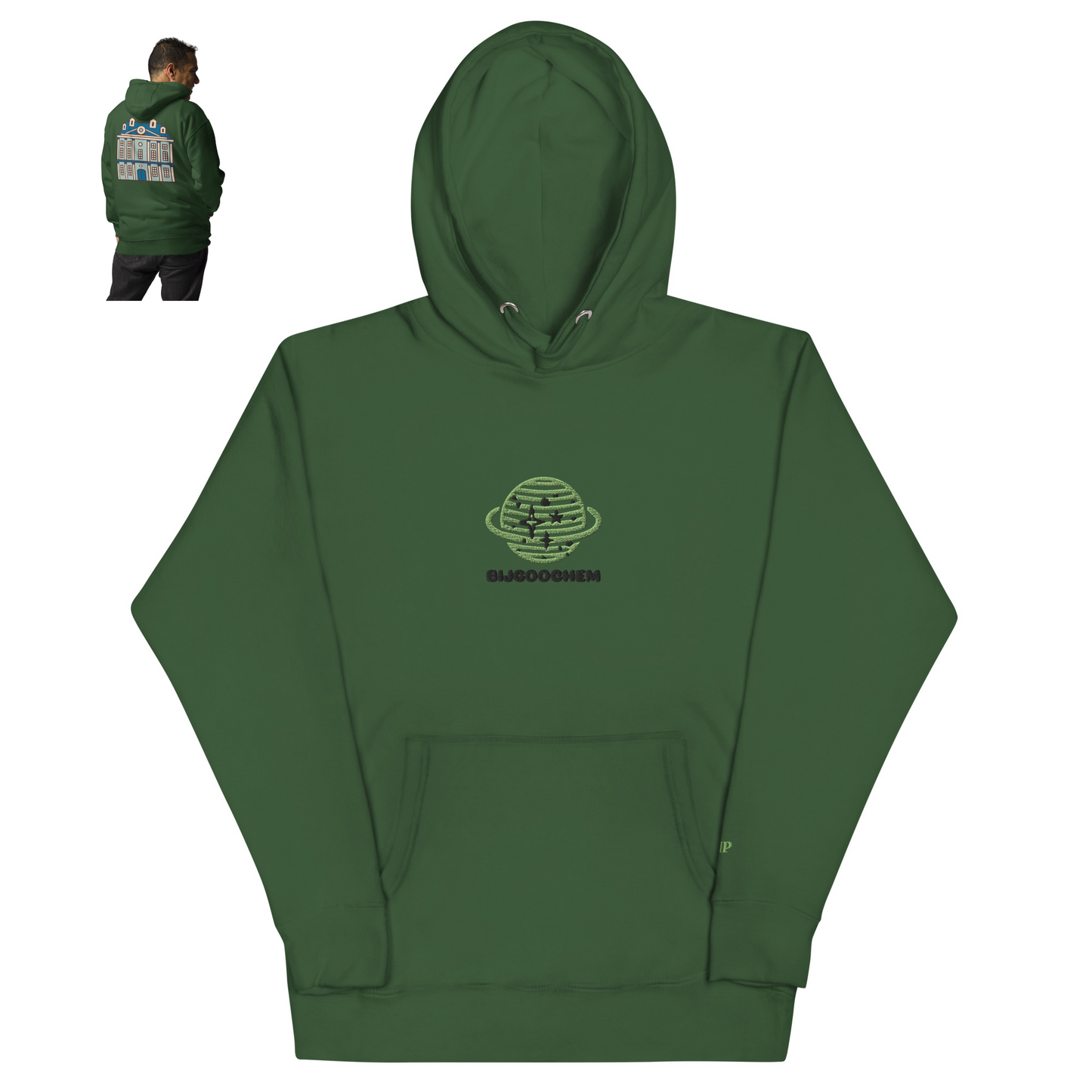 BIJGOOCHEM HOODIE GROEN MAN